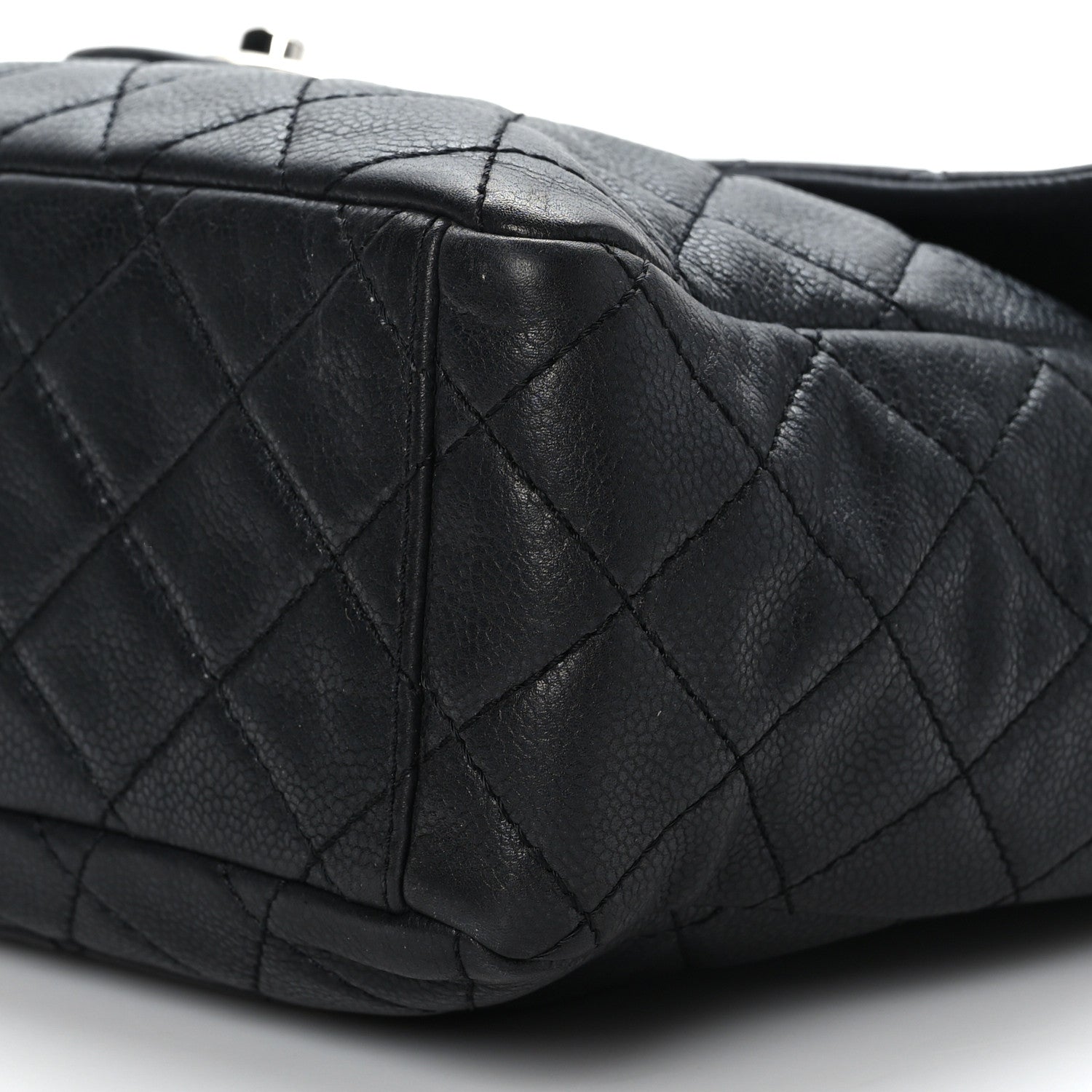 Chanel Washed Caviar Quilted Maxi Single Flap Black 9 of 9
