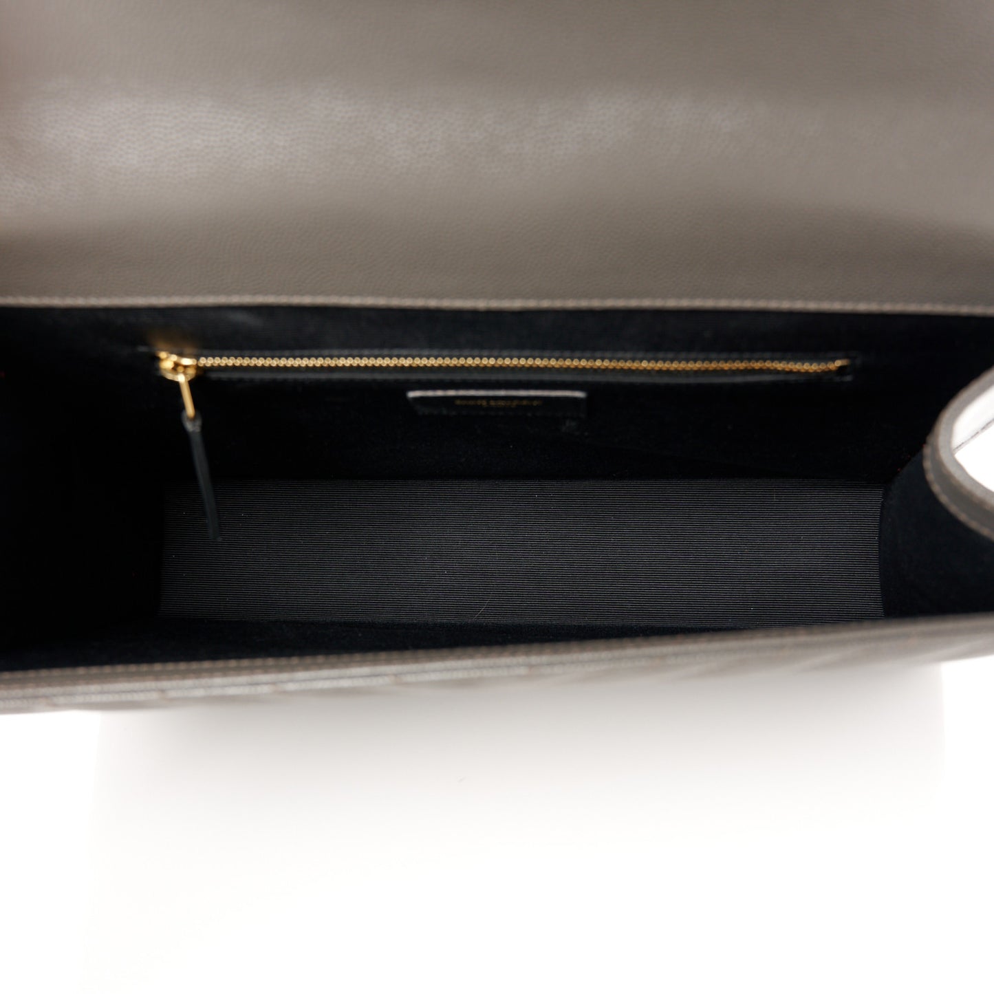 Grain De Poudre Matelasse Chevron Large Monogram Satchel Earth