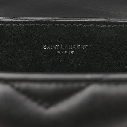 Saint Laurent Calfskin Y Quilted Monogram Small Loulou Chain Satchel Black 6 of 10
