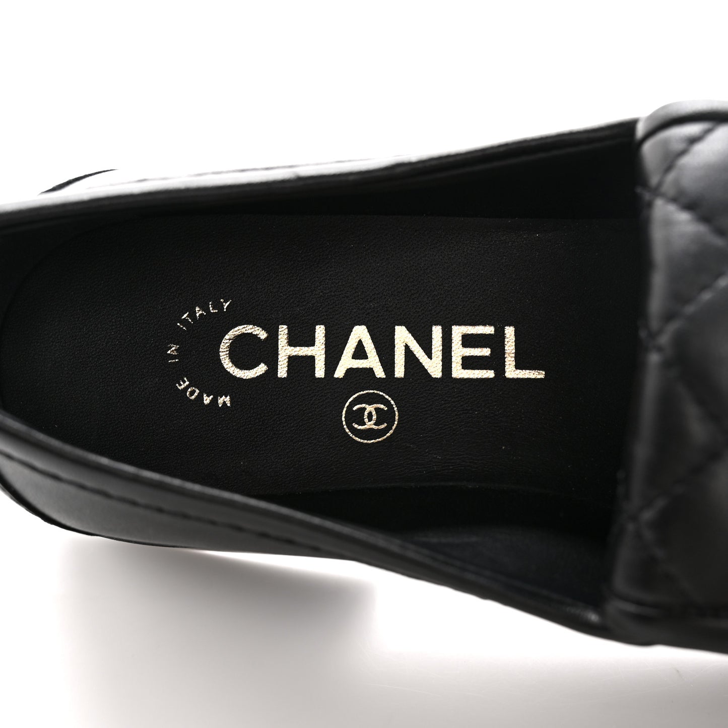 Lambskin Quilted CC Turnlock Loafers 36.5 Black