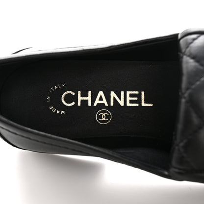 Chanel Lambskin Quilted CC Turnlock Loafers 36.5 Black 7 of 15