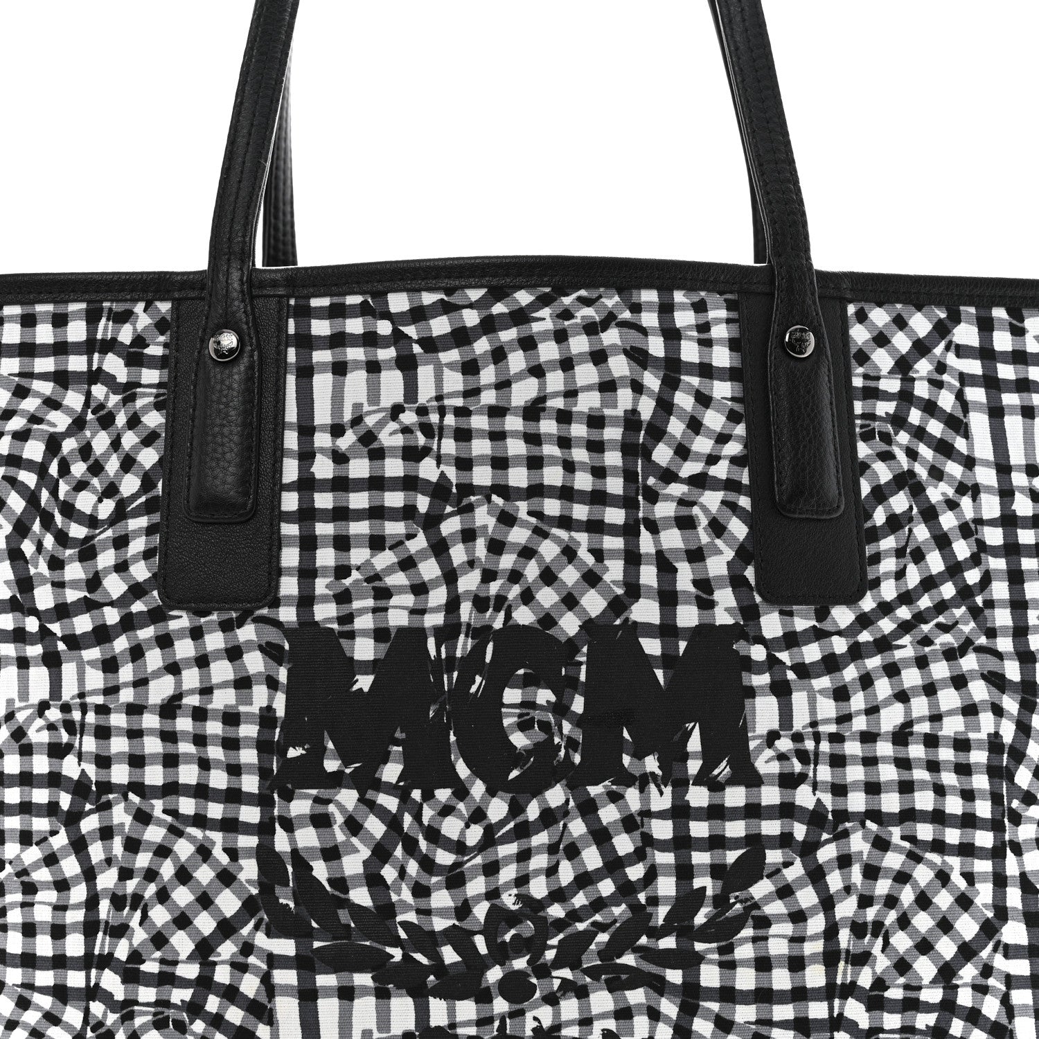 MCM Visetos Medium Liz Reversible Shopper Tote Black 11 of 16