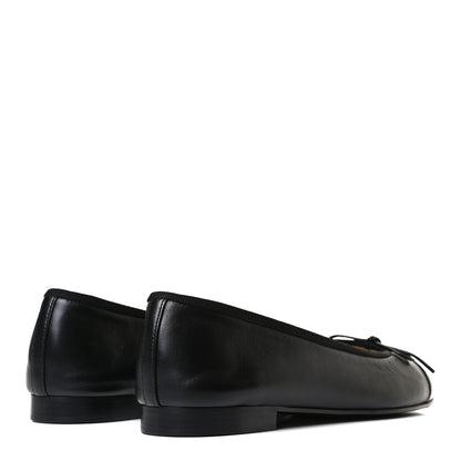 Chanel Lambskin Patent Cap Toe Ballerina Flats 39.5 Black 4 of 10