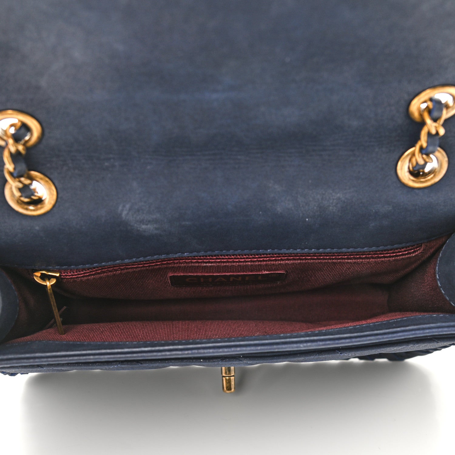 Chanel Iridescent Calfskin Small Happy Stitch Flap Navy 4 of 8