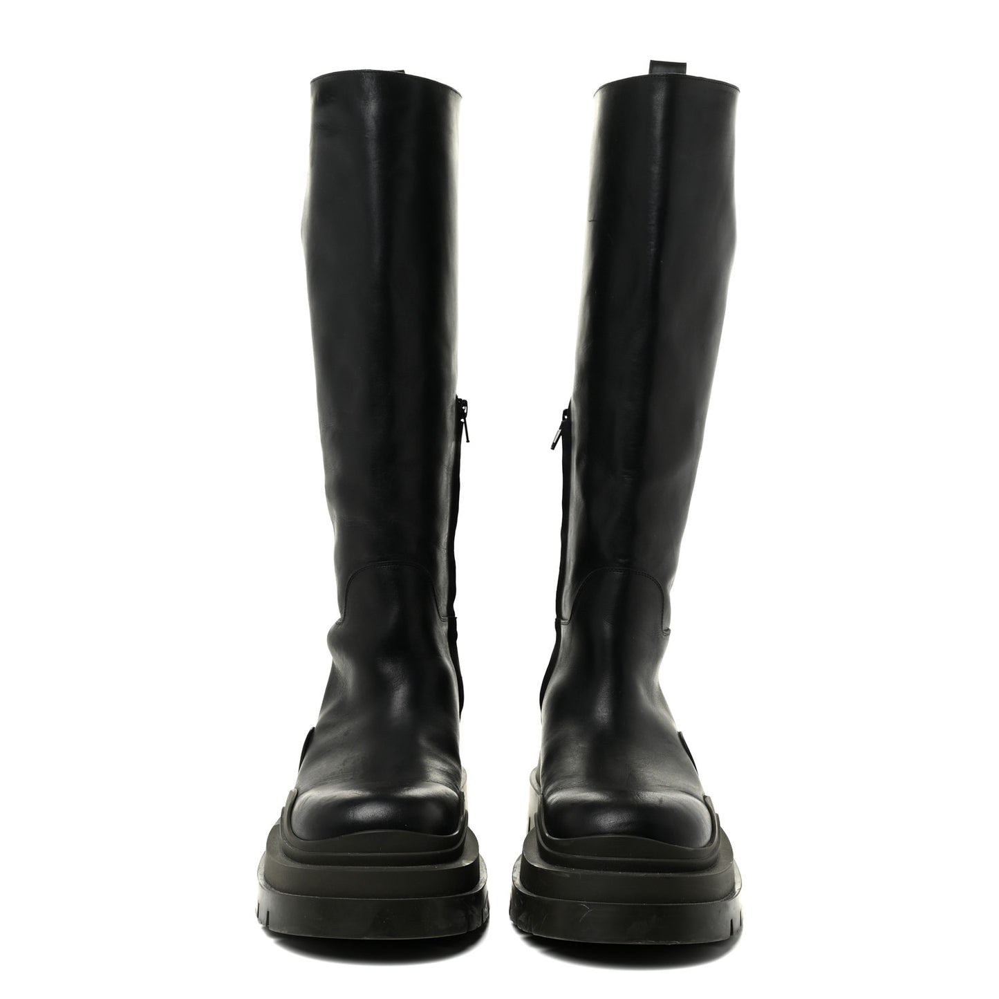 Calfskin The Tire High Boots 41 Black Camping