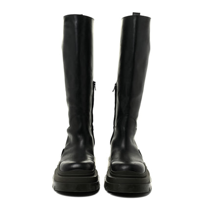 Bottega Veneta Calfskin The Tire High Boots 41 Black Camping 2 of 19
