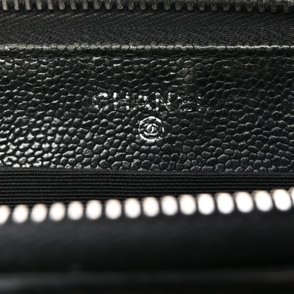 Chanel Caviar Outdoor Ligne Zip Around Wallet Black 6 of 18