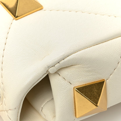Valentino Garavani Nappa Small Roman Stud Shoulder Bag White 13 of 15