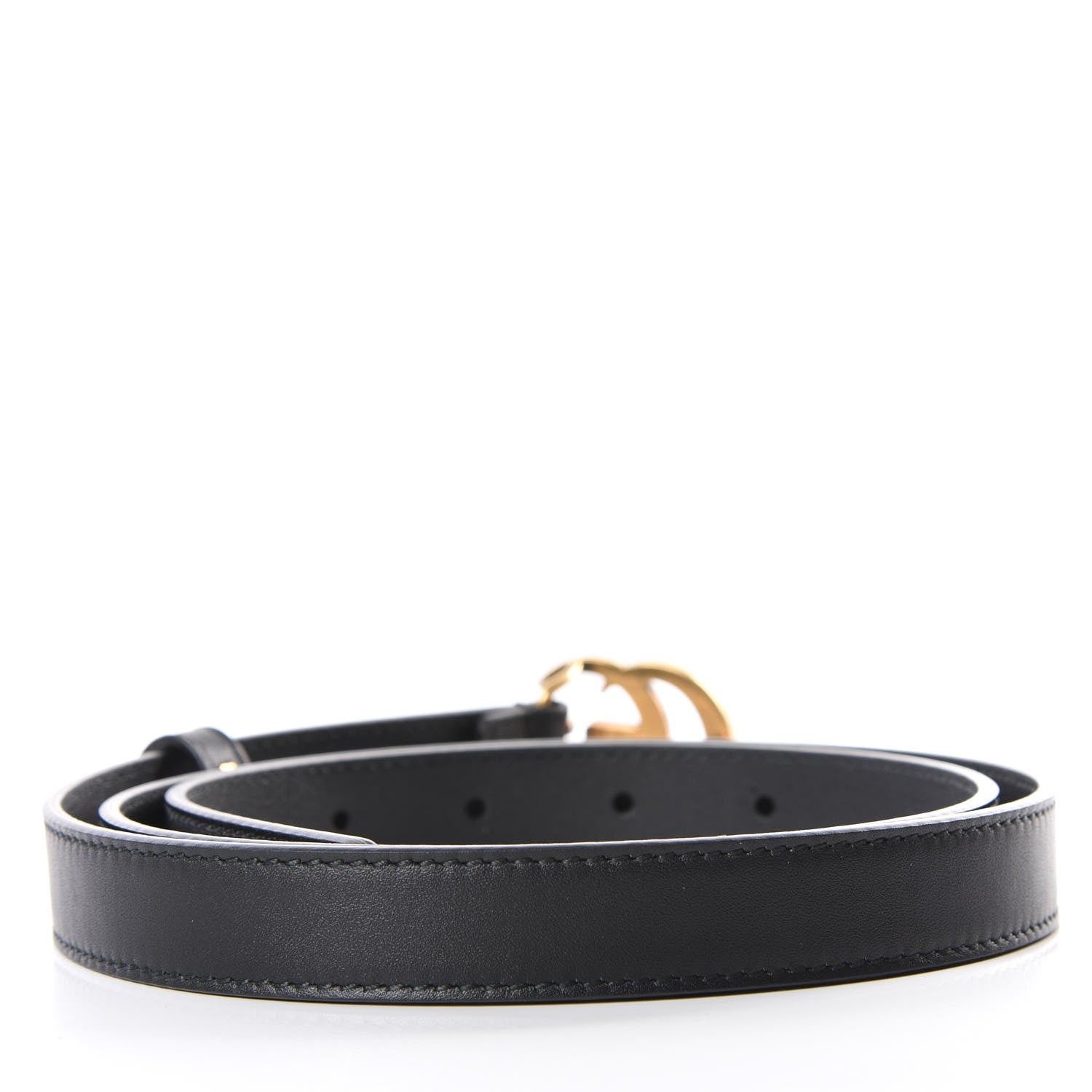 Gucci Calfskin Double G 20mm Belt 90 36 Black 3 of 7