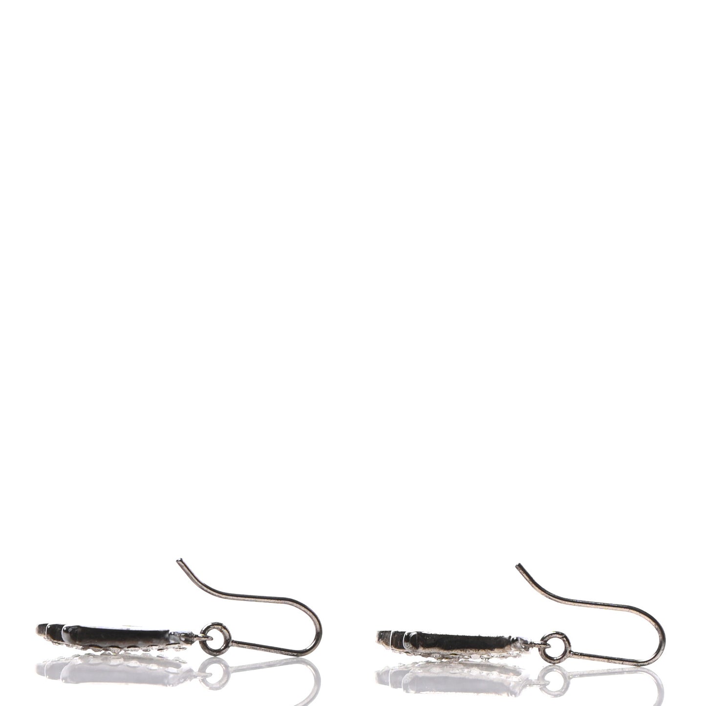 Crystal Logo Earrings Silver