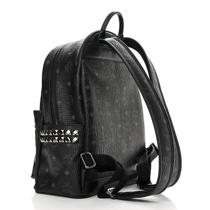 MCM Visetos Medium Side Studs Stark Backpack Black 3 of 10