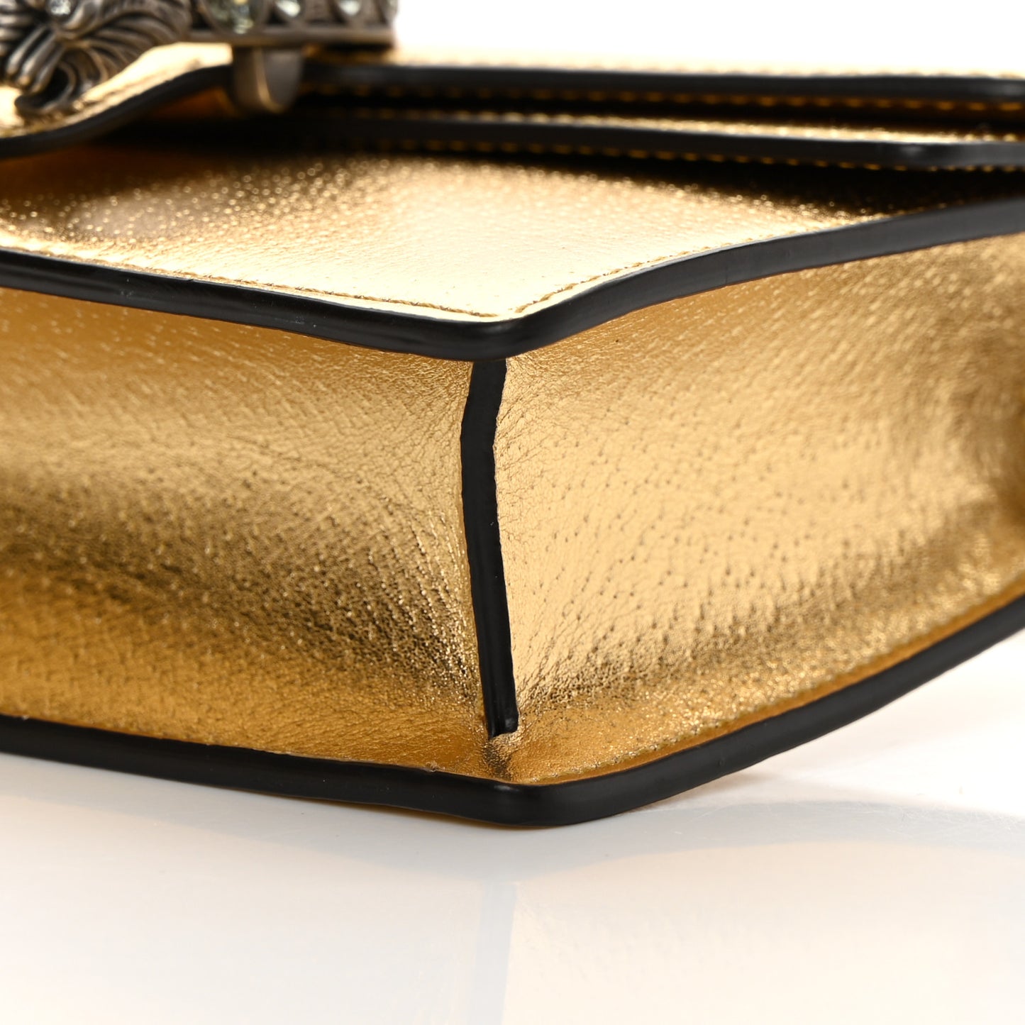 Metallic Calfskin Super Mini Dionysus Shoulder Bag Gold