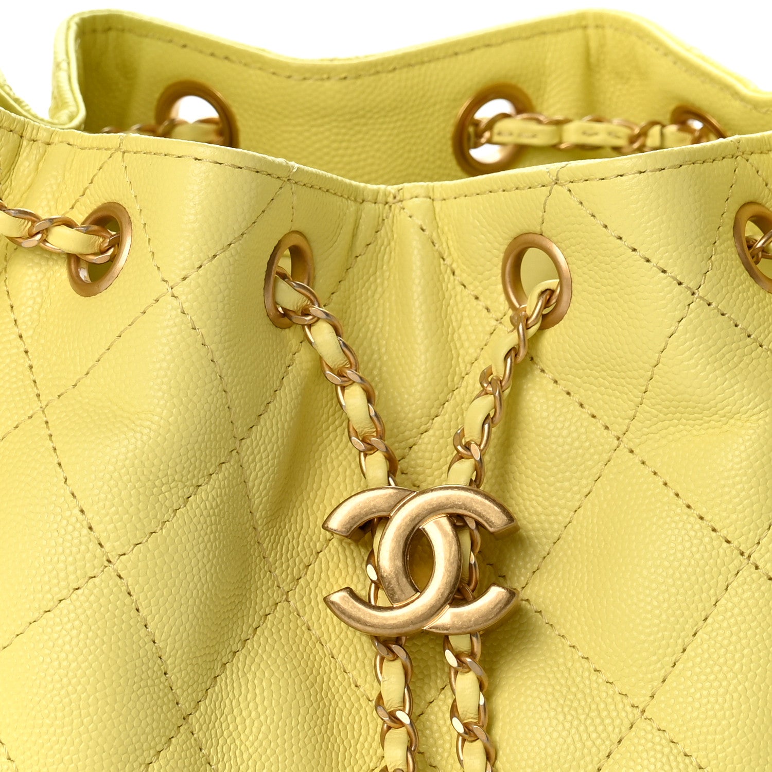 Chanel Caviar Quilted Small Chanel 25 Handbag Light Yellow 8 of 11