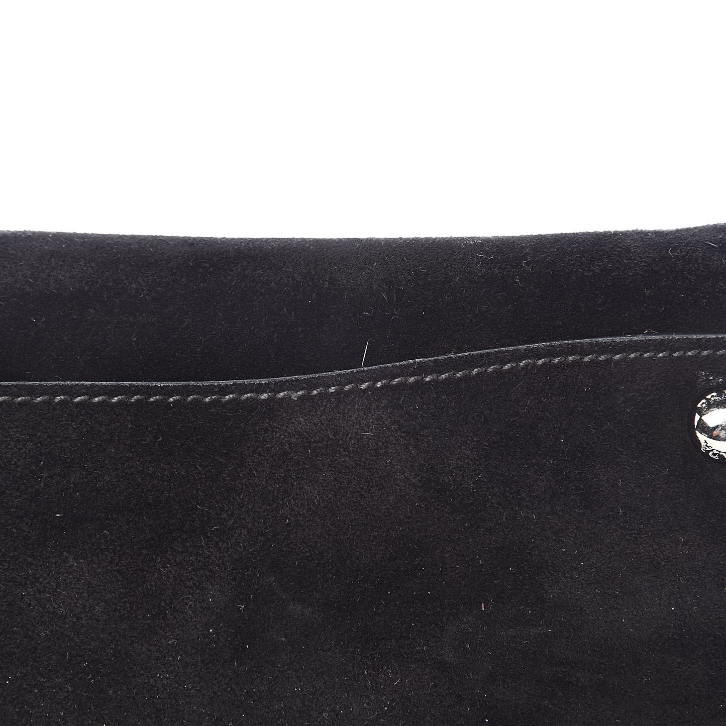 Suede Scamosciato Twin Pocket Tote Black