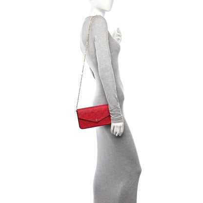 Louis Vuitton Empreinte Pochette Felicie Chain Wallet Scarlet 2 of 12