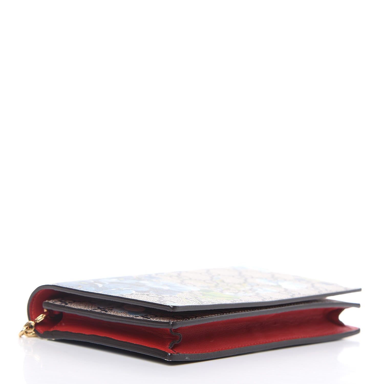 Gucci GG Supreme Monogram Blooms Chain Wallet Blue 4 of 10