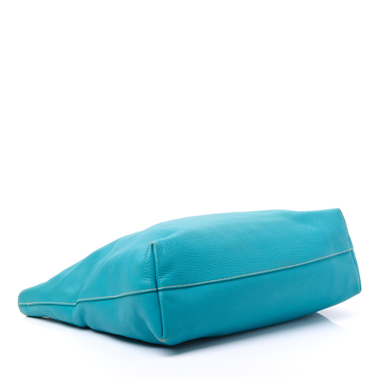 Vitello Daino Shopping Tote Turchese