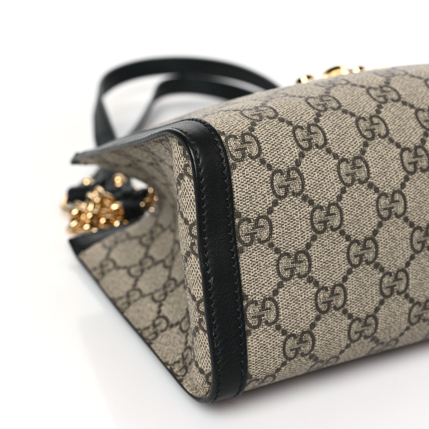GG Supreme Monogram Small Padlock Tote Black