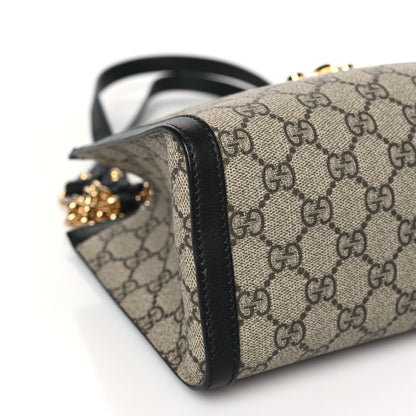 Gucci GG Supreme Monogram Small Padlock Tote Black 9 of 10