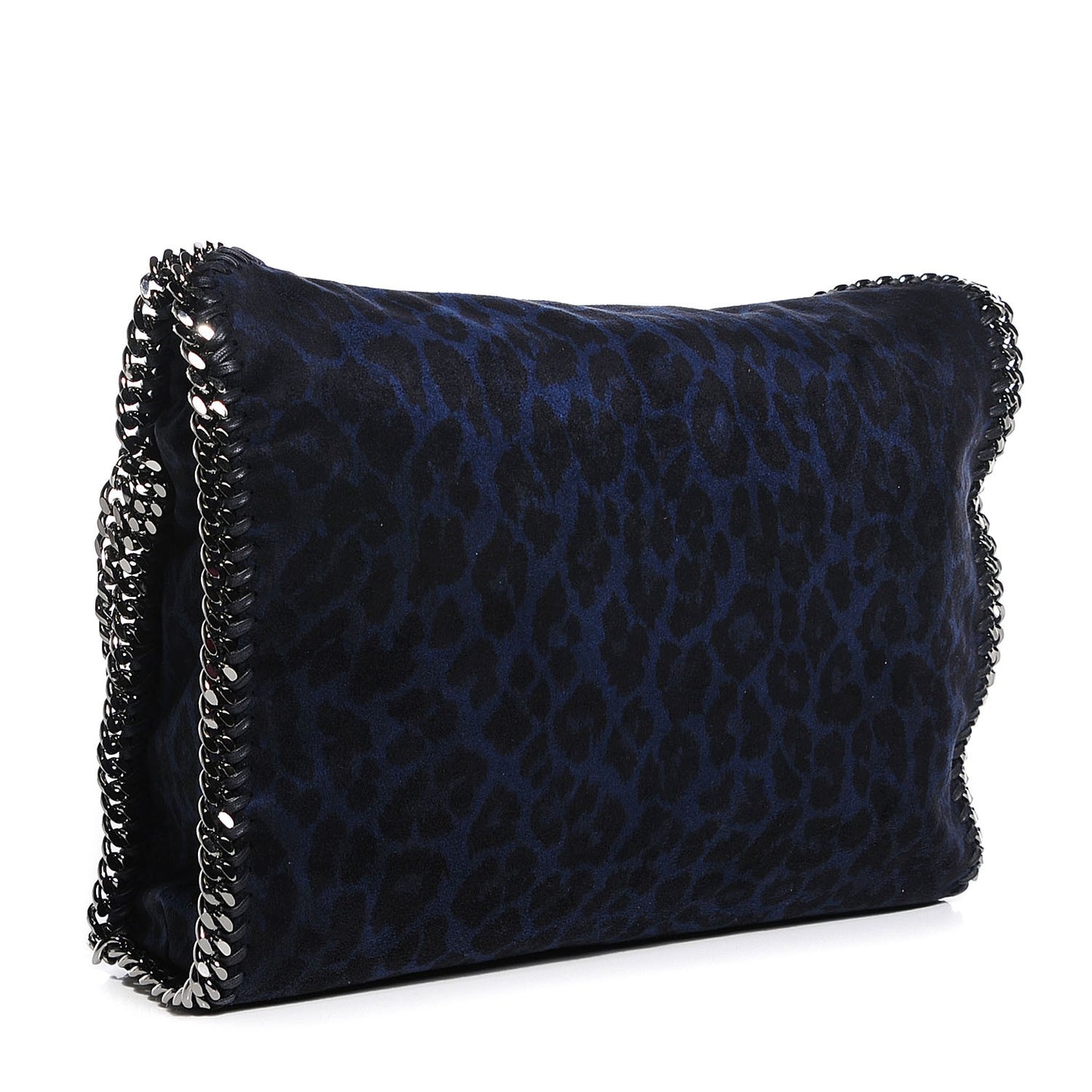 Linen Leopard Small Falabella Tote Blue