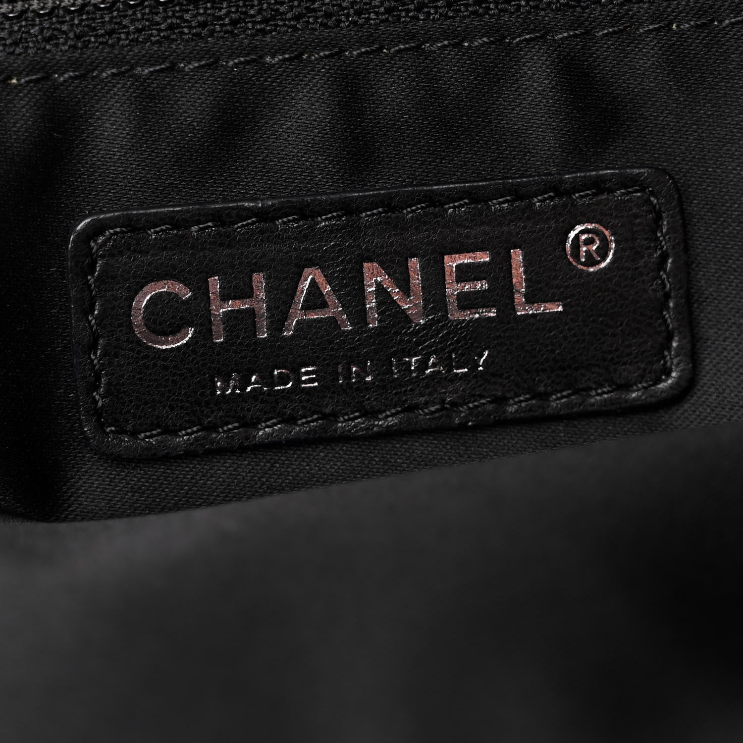 Chanel Lambskin Stitched Shopper Tote Black 7 of 13