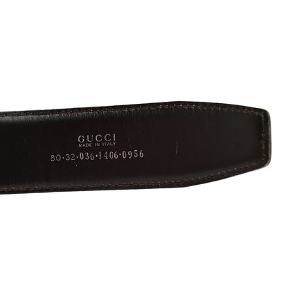 Gucci Calfskin G Logo Belt 80 32 Black 5 of 5