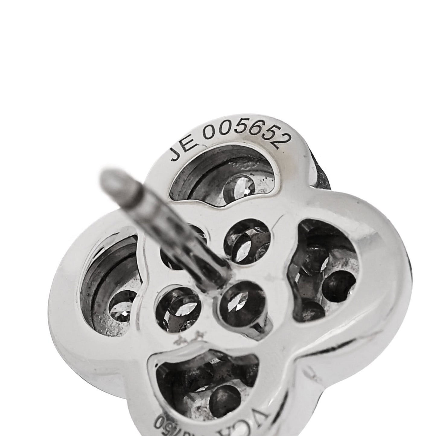 18K White Gold Diamond Pure Alhambra Earrings