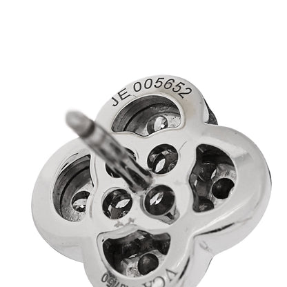 Van Cleef & Arpels 18K White Gold Diamond Pure Alhambra Earrings 5 of 5