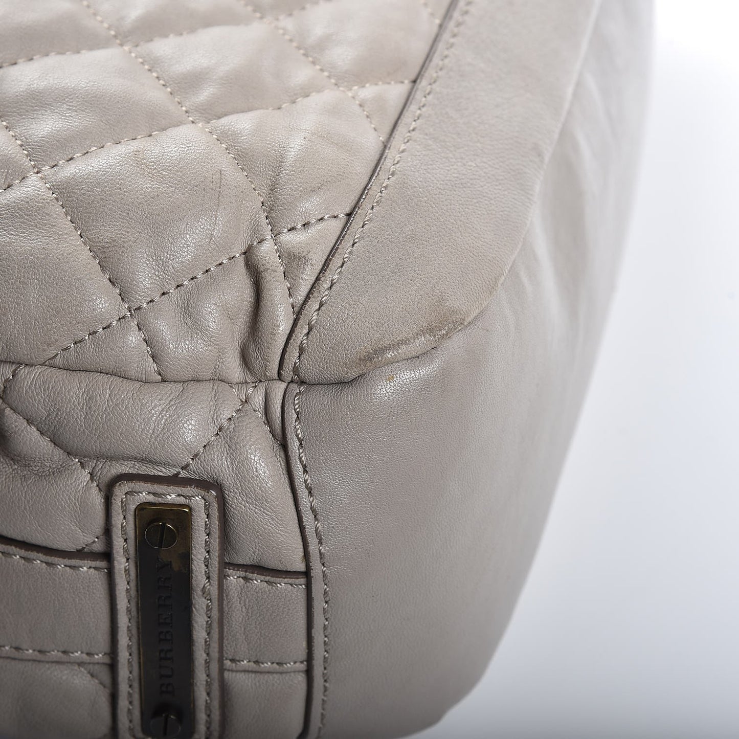 Lambskin Quilted Medium Enmore Hobo Grey