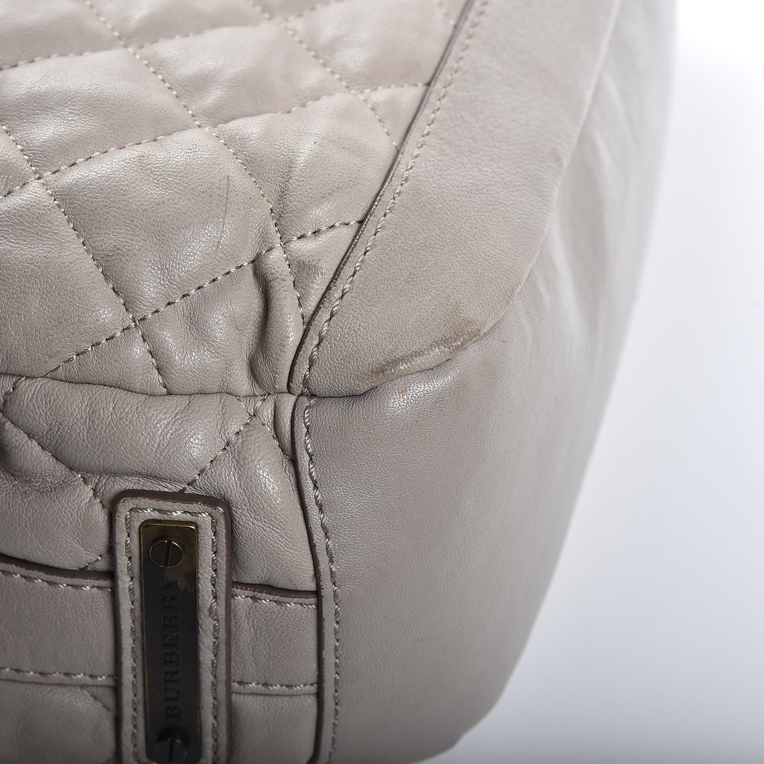 Burberry Lambskin Quilted Medium Enmore Hobo Grey 15 of 21