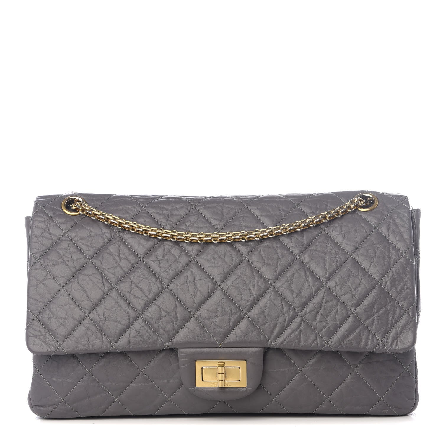 Chanel Aged Calfskin Quilted 2.55 Reissue 227 Flap Grey 1 of 10