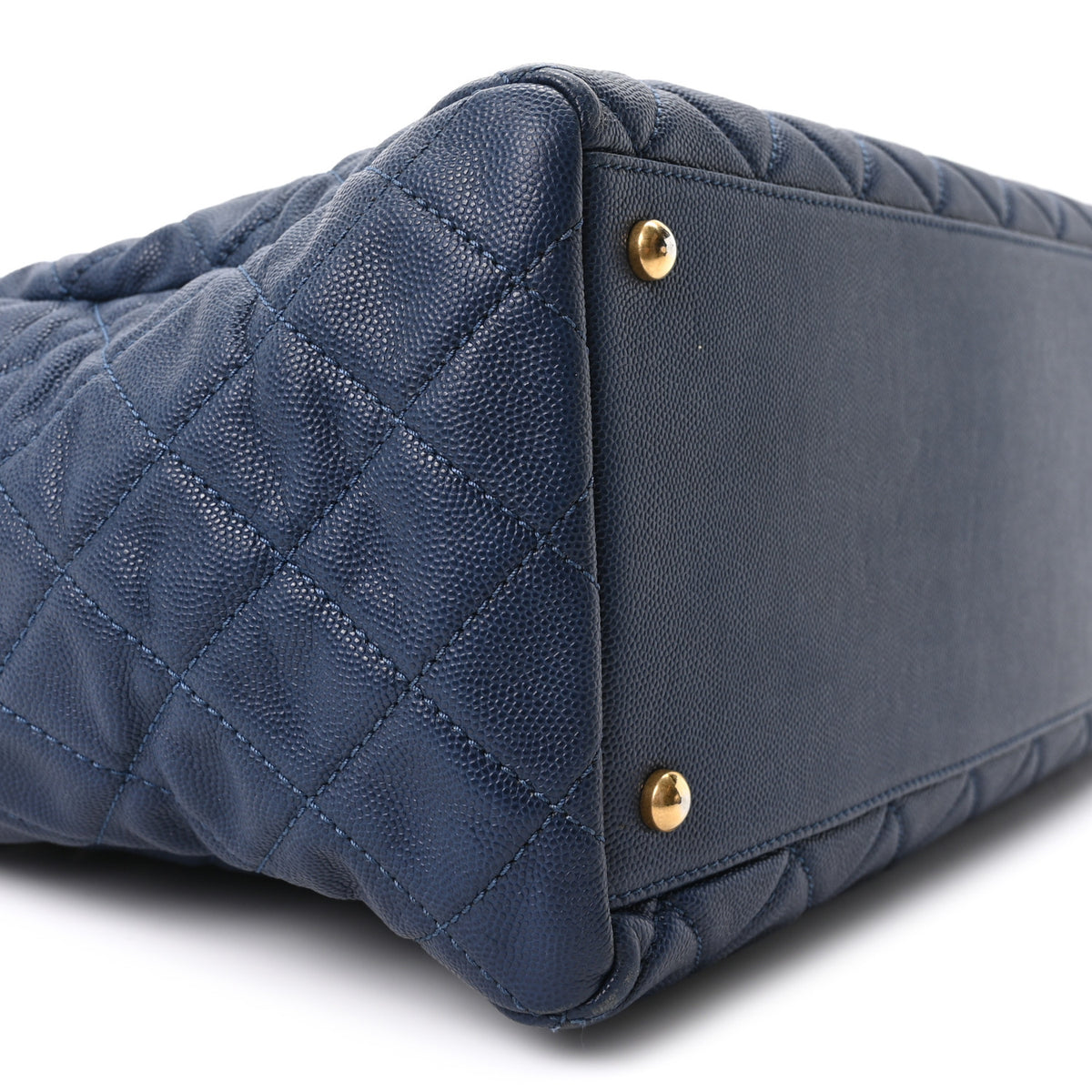 Chanel Caviar Quilted Large Coco Handle Shopping Tote Navy 10 of 11