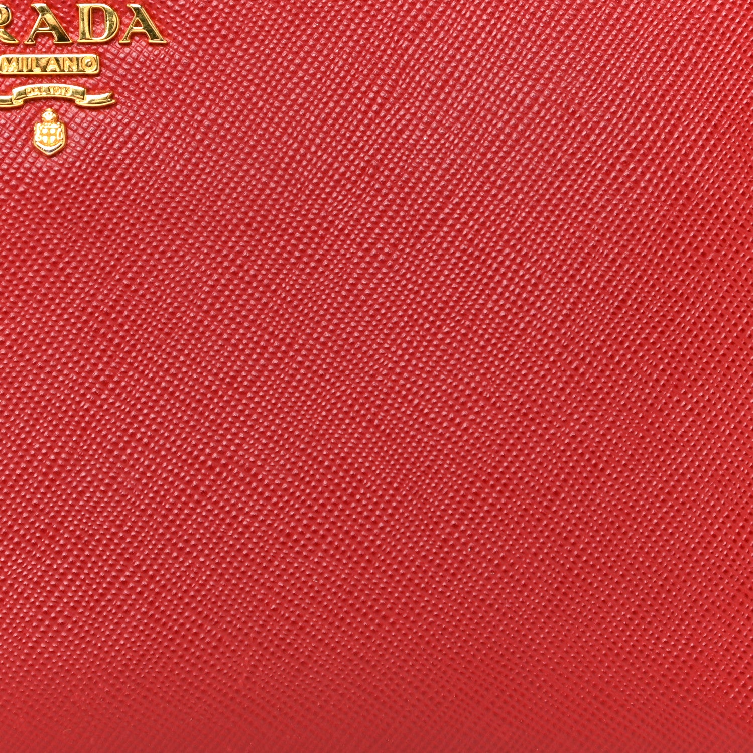 Prada Saffiano Metal Zip Around Wallet Fuoco 7 of 14