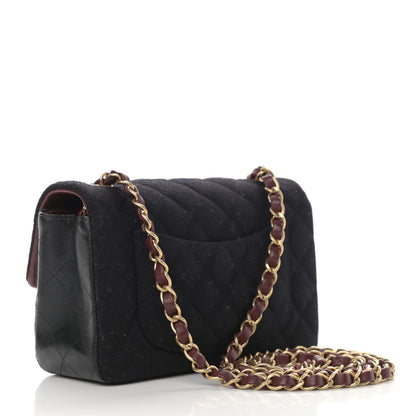 Chanel Felt Quilted Paris-Hamburg Charms Mini Rectangular Flap Dark Navy 2 of 12