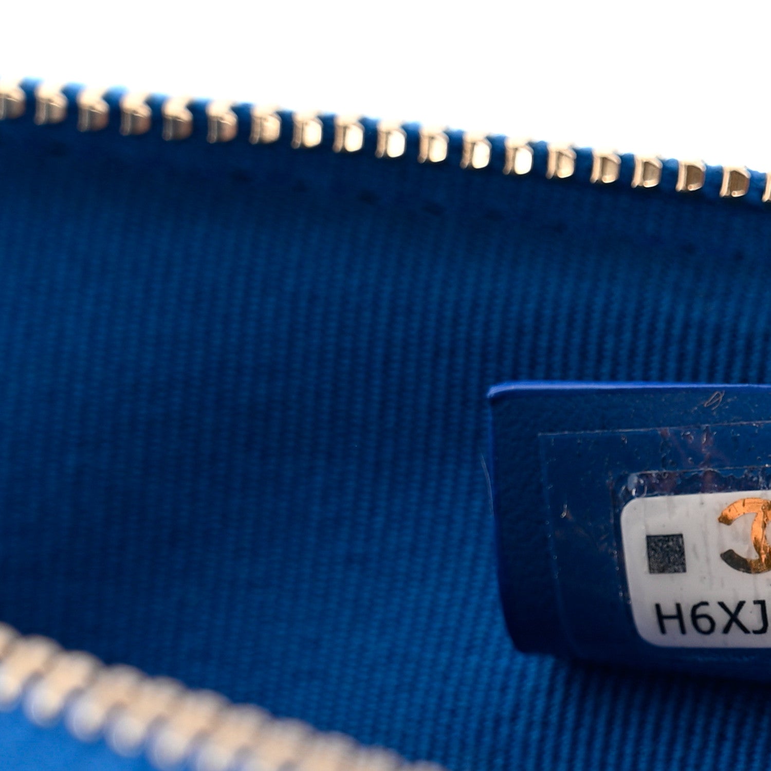 Chanel Caviar Quilted Zip Card Holder Wallet Blue 7 of 7