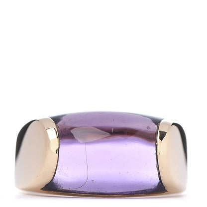 Bulgari 18K Yellow Gold Amethyst Tronchetto Ring 50 5.25 1 of 6