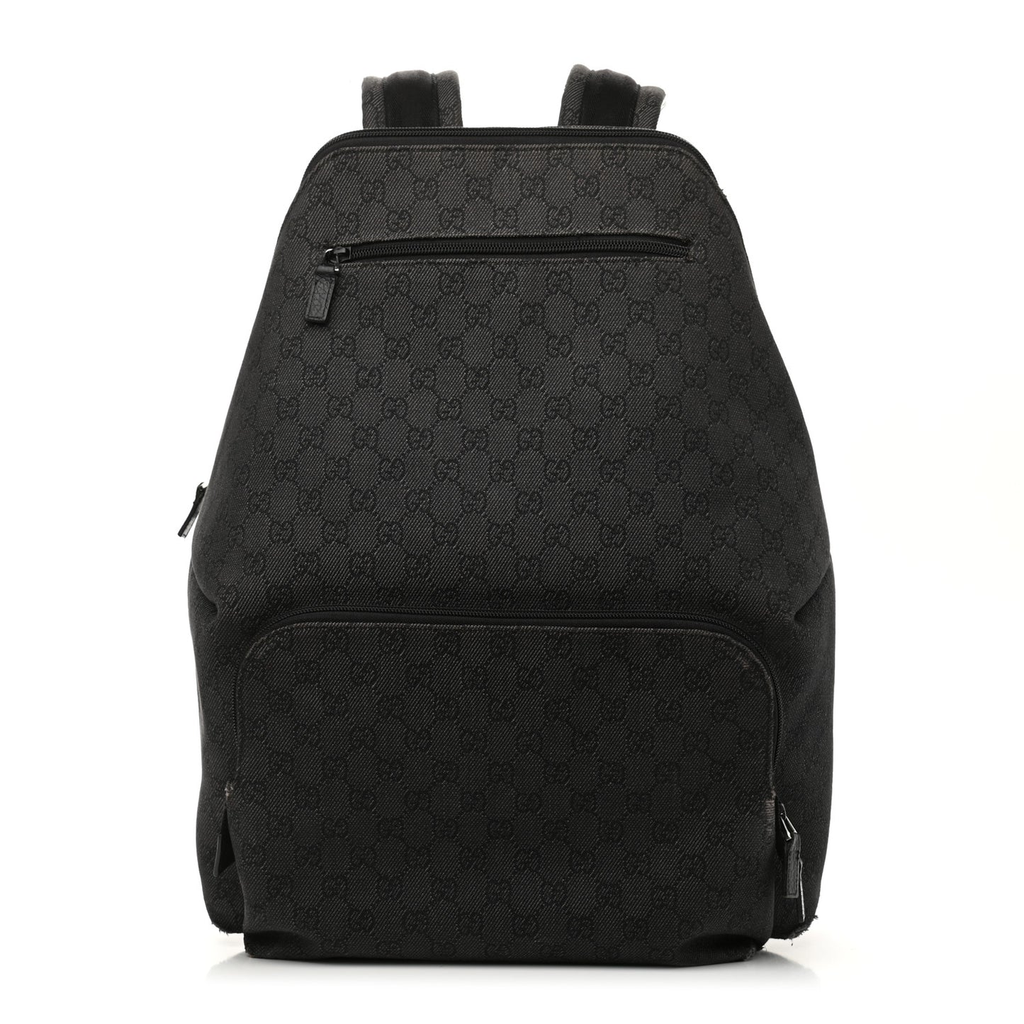 Denim Monogram Medium Backpack Black