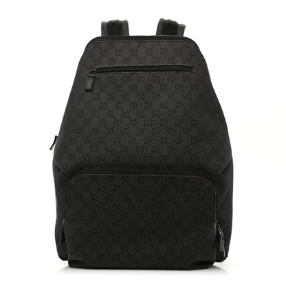 Gucci Denim Monogram Medium Backpack Black 1 of 16