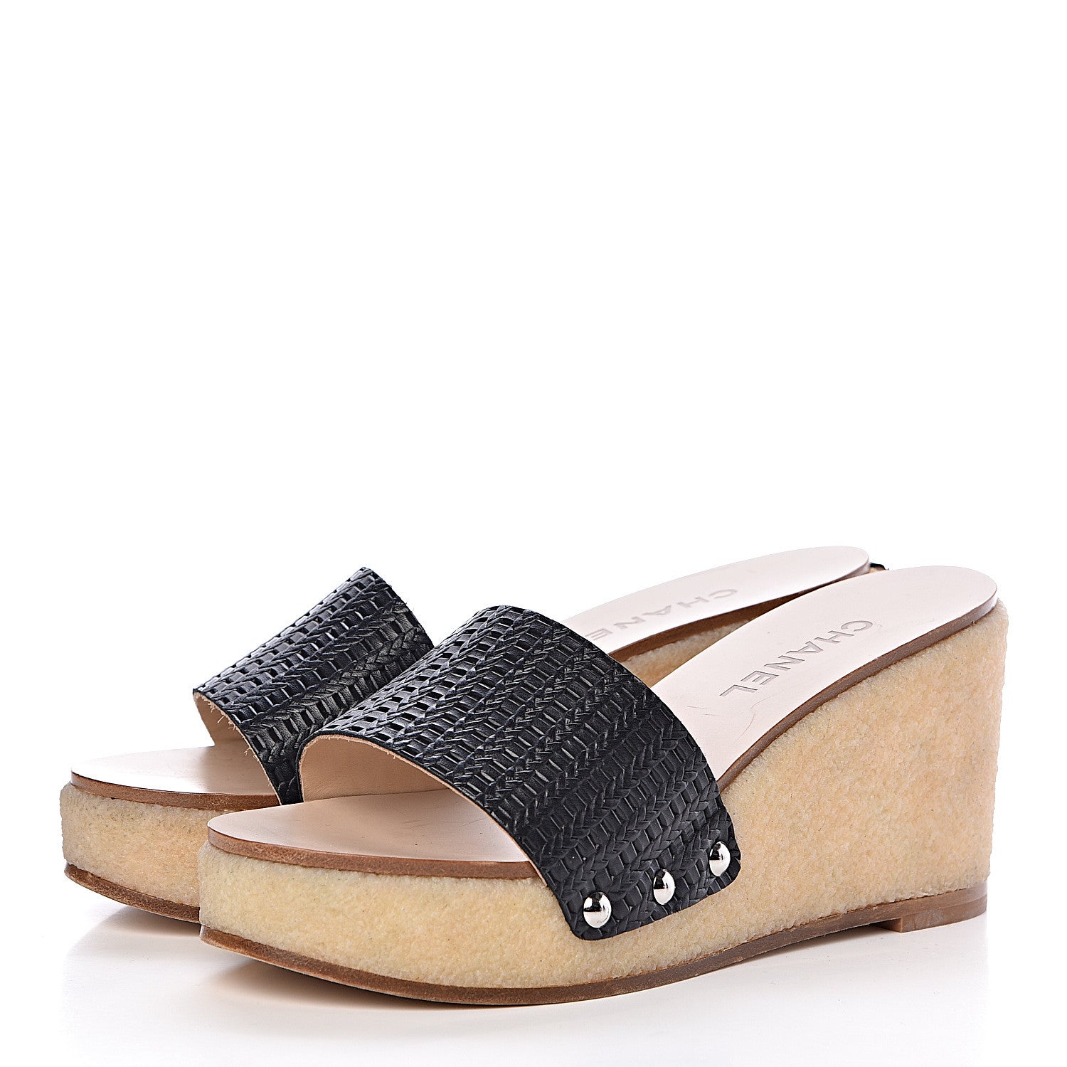 Chanel Calfskin CC Mules 39 Black 3 of 13