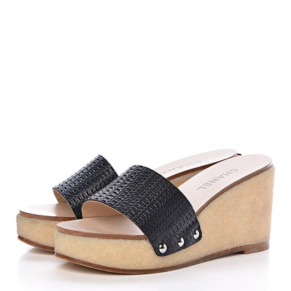 Chanel Calfskin CC Mules 39 Black 3 of 13