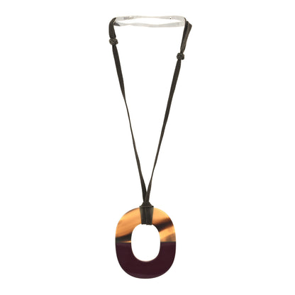 Hermes Lacquered Buffalo Horn Pendant Necklace 3 of 7