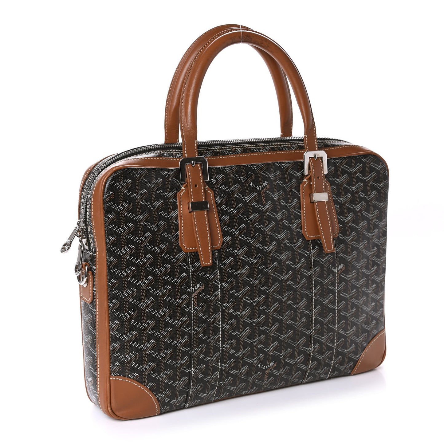 Goyardine Ambassade PM Briefcase Black Gold