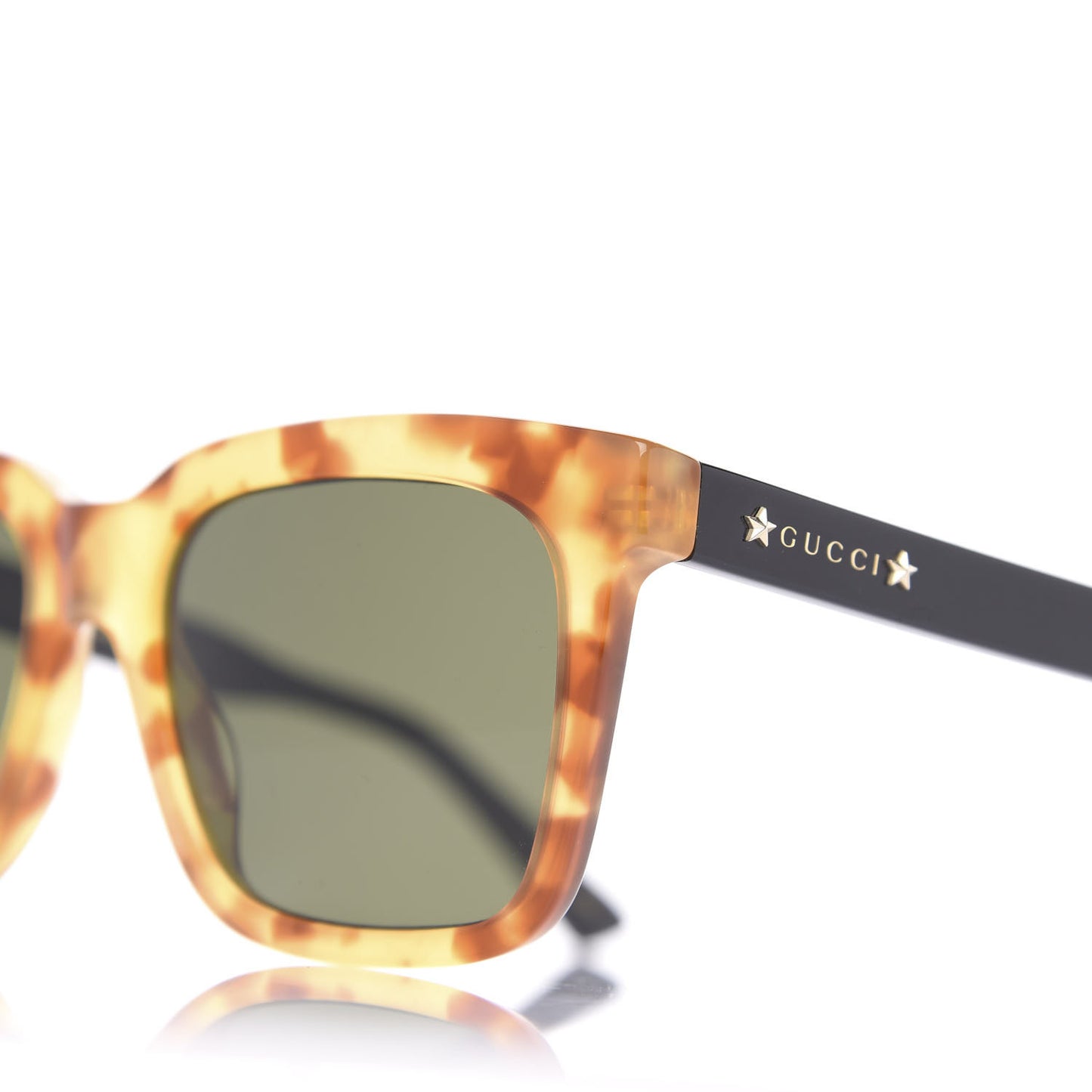 Acetate Square Frame Sunglasses GG0267S Havana