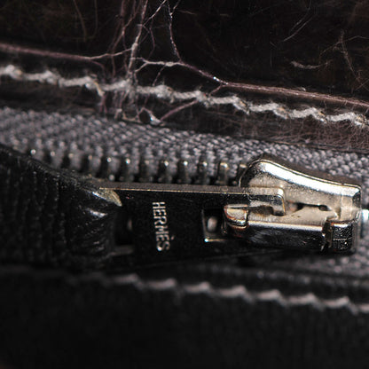 Hermes Shiny Niloticus Crocodile Kelly Sellier 25 Graphite 26 of 27