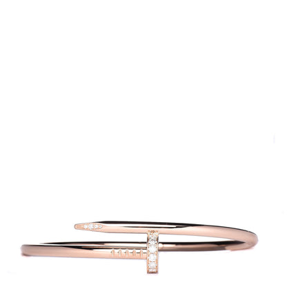 Cartier 18K Pink Gold Diamond Juste Un Clou Bracelet 18 1 of 5