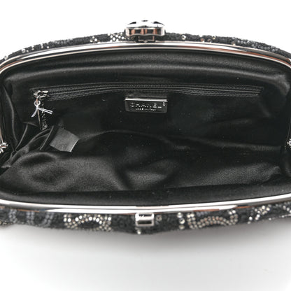 Chanel Tweed Strass Pudong Clutch Black 5 of 7