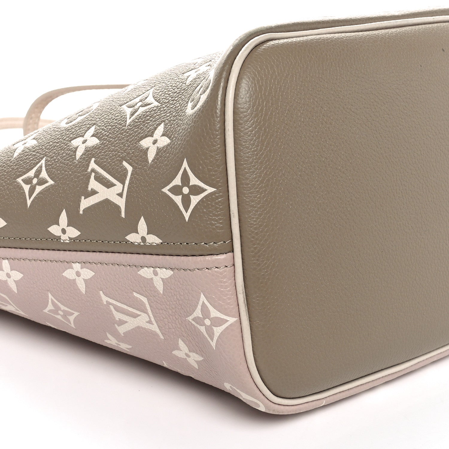 Louis Vuitton Empreinte Monogram Spring In The City Neverfull MM Kaki Beige Cream 8 of 10