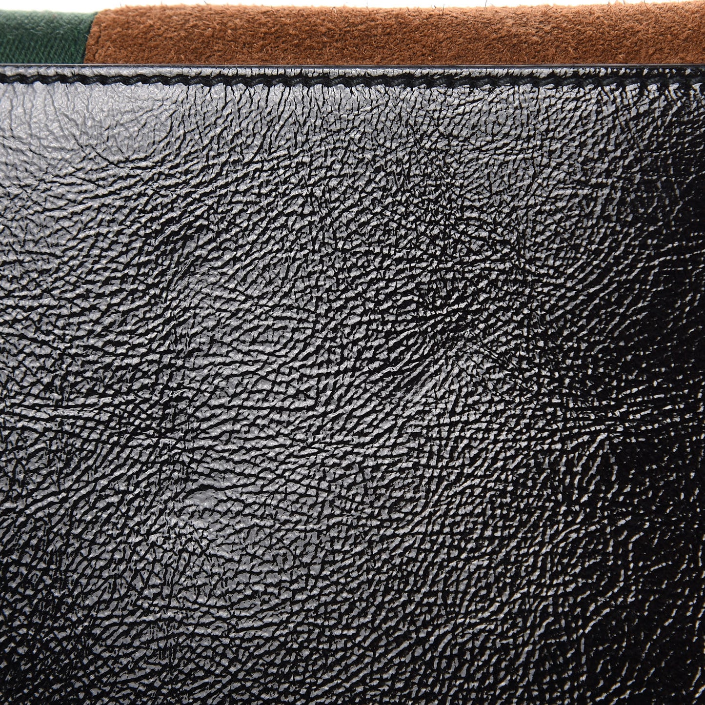 Suede Patent Web Ophidia Vertical Tote Nocciola Black