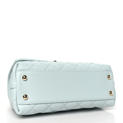 Chanel Caviar Quilted Mini Coco Handle Flap Light Blue 4 of 11