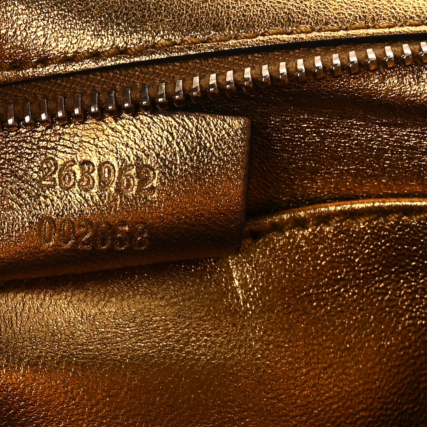 Gucci Metallic Python Malika Clutch Gold 8 of 10